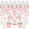 Big Dot of Happiness Rose Gold Grad - Graduation Party Favors and Cupcake Kit - Fabulous Favor Party Pack - 100 Pieces